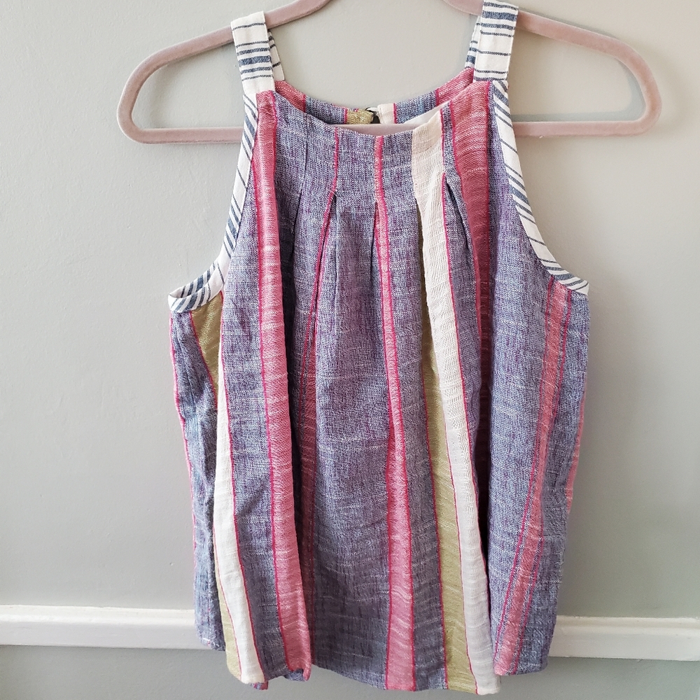 Anthropologie Krisha Striped Sleeveless Top